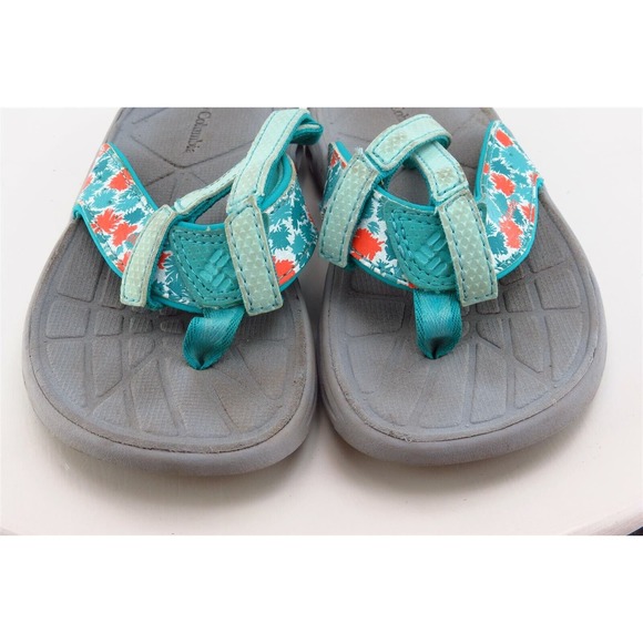 Columbia Toddler Girls 10 Medium Blue Flip Flop Synthetic - Picture 2 of 7